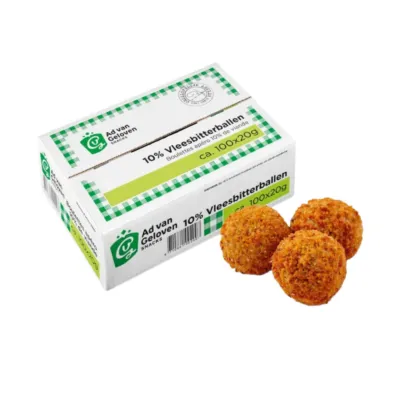 Fleischbitterballen 10% lose Box Vorderseite