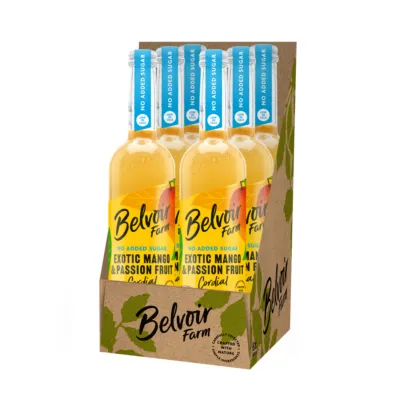Belvoir No Added Sugar Mango &Amp; Passionfruit Cordial Fles (6X 500ml)