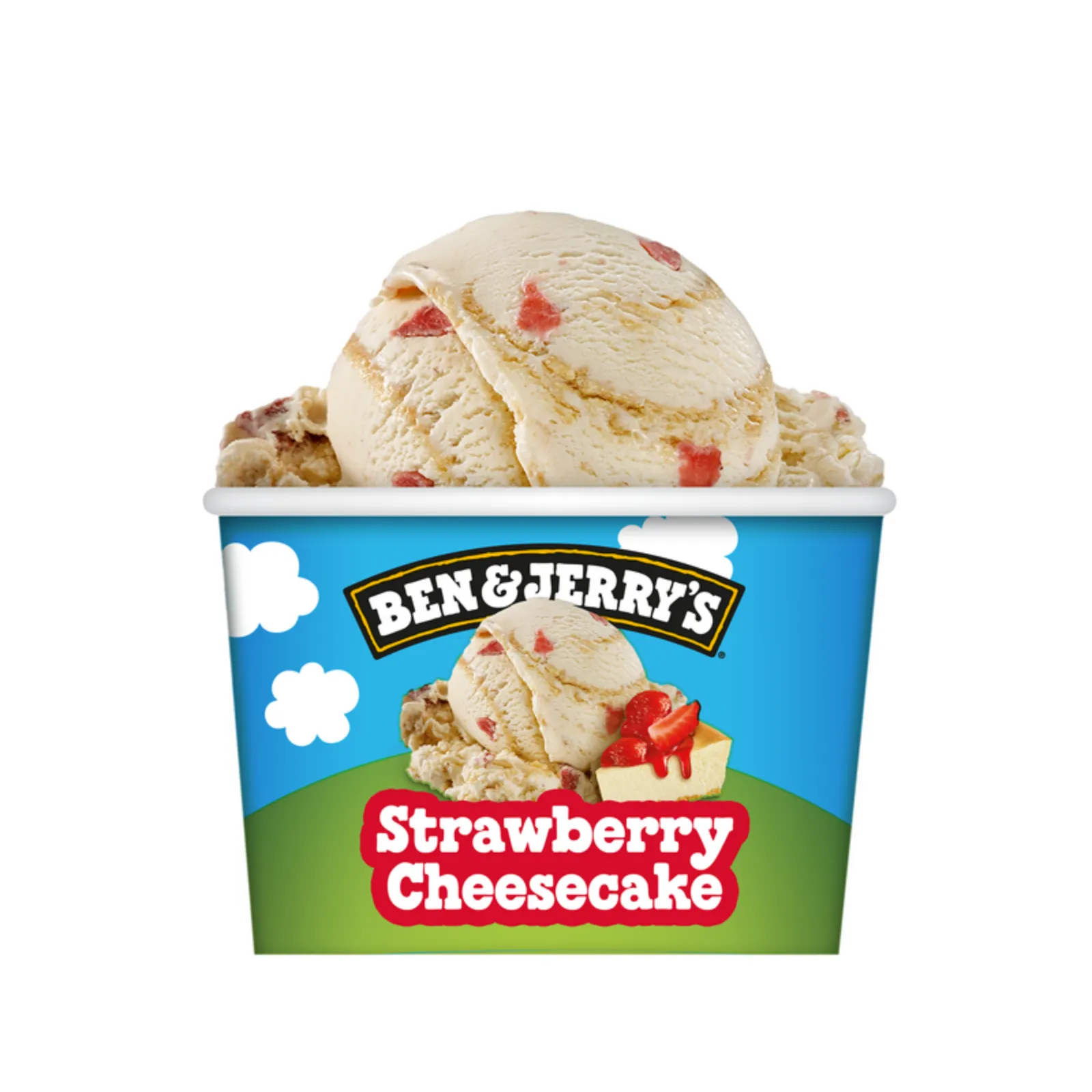 Coockie dough aardbei ijs bakje voorkant Ben & Jerrys