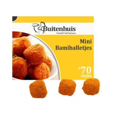 mini bamiballen buitenhuis doos voorkant