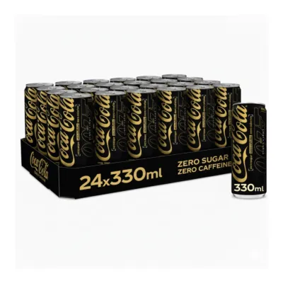 Tray blikjes coca cola zero zwart voorkant