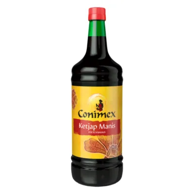 Ketjap Manis Conimex fles voorkant