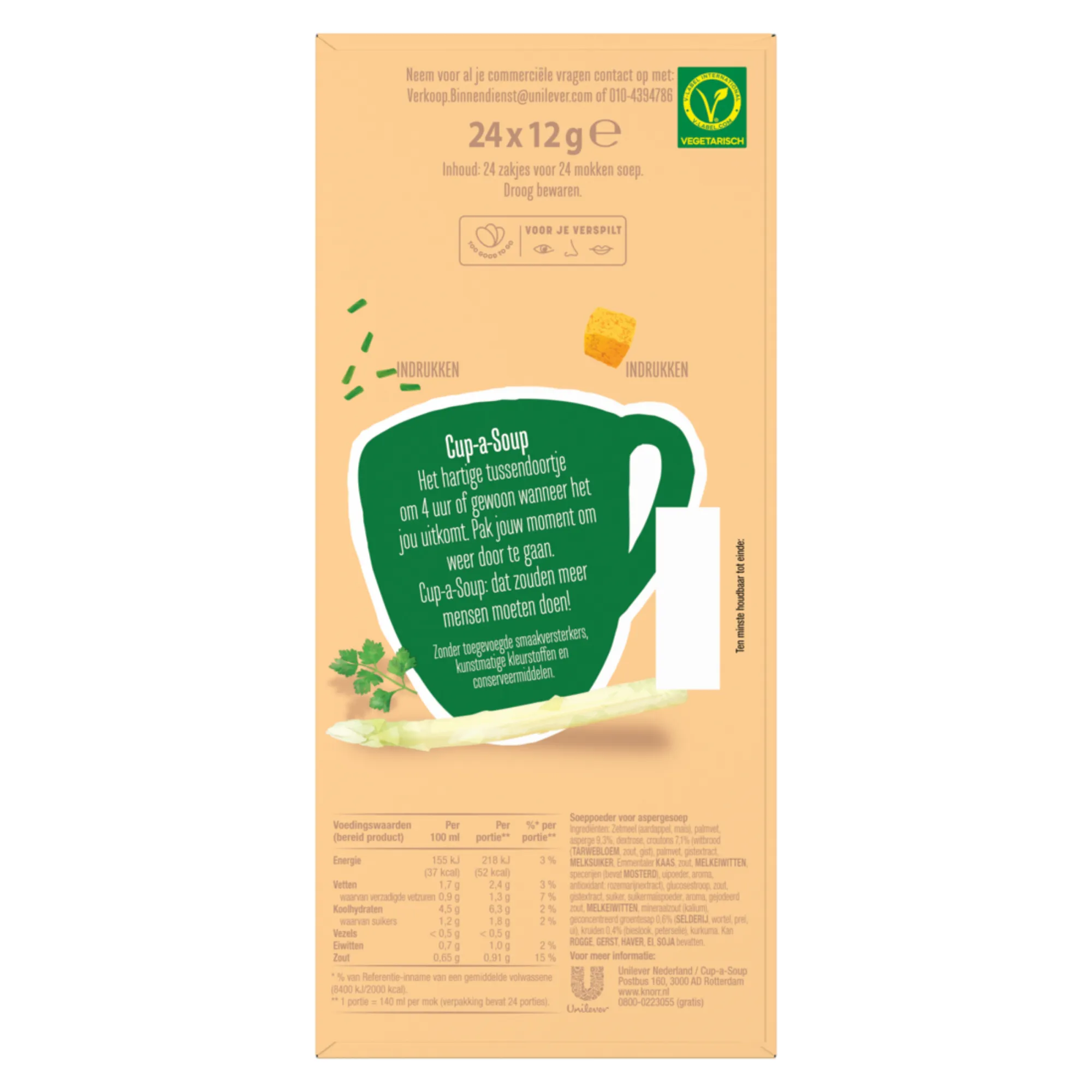 Unox Cup-a-Soup Asperge (24x 140ml)