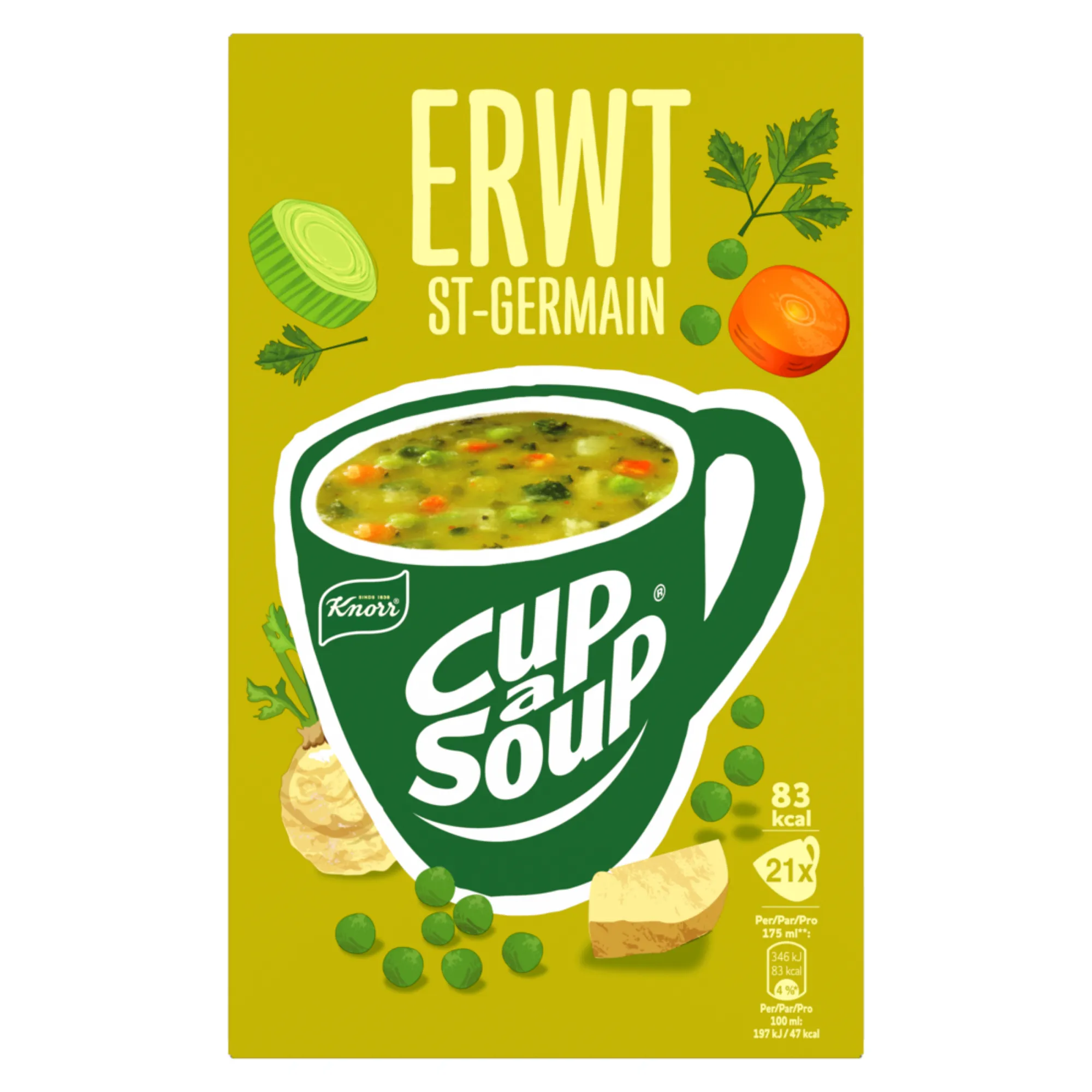 Knorr Cup-a-Soup Erwt (21x 175ml)