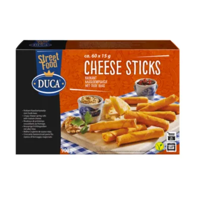 duca kaassticks cheese doos snacks voorkant
