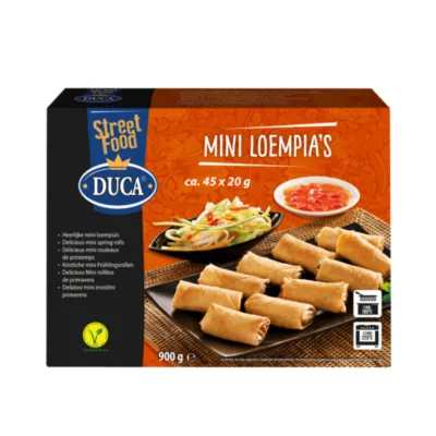 Duca mini loempia's doos voorkant verpakking