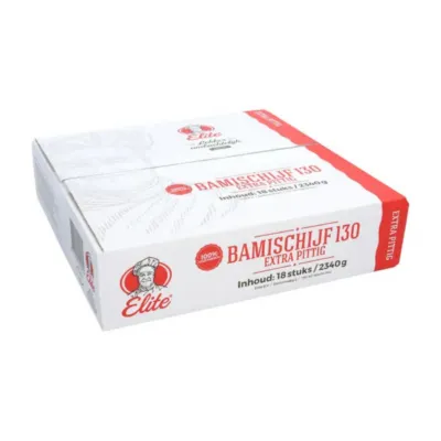 Bamischijf extra pittig doos voorkant