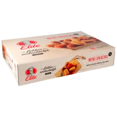 Elite XL doos mini snacks voorkant