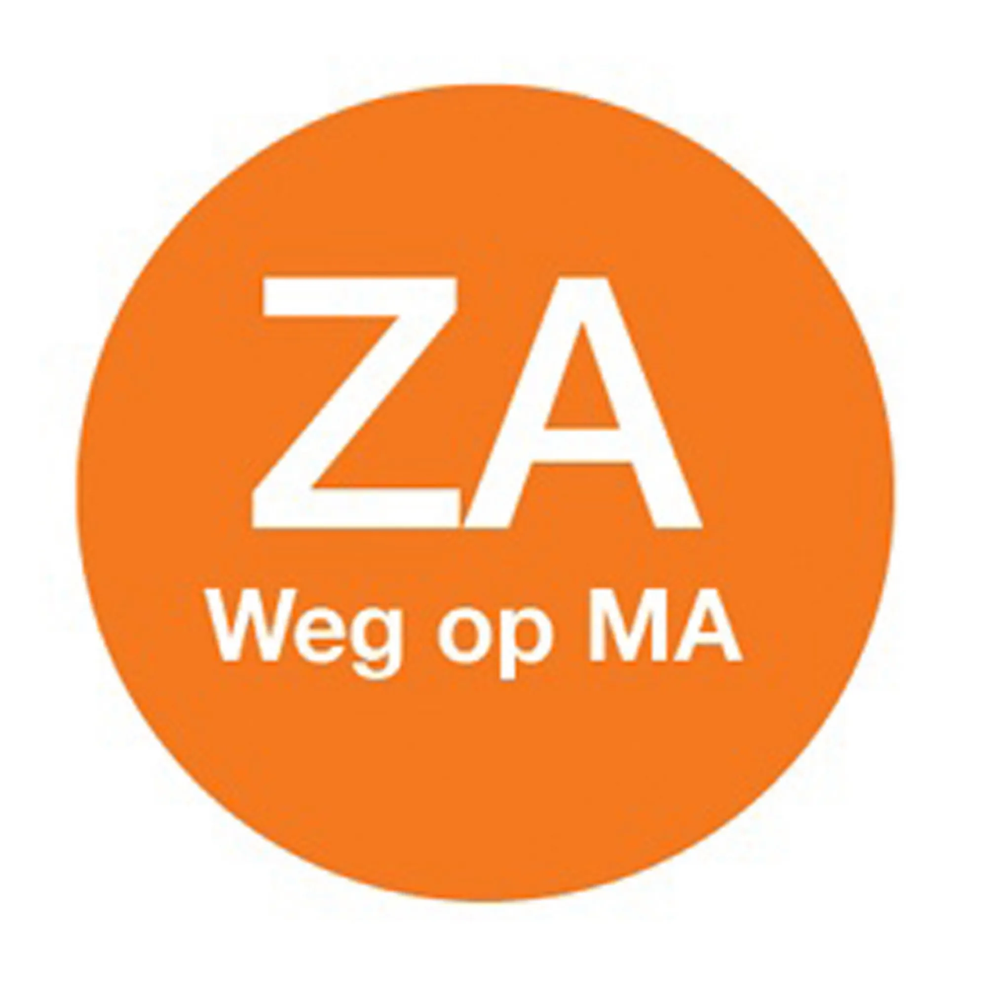 Etiket 'Zaterdag Weg Op Maandag' (500 stuks)