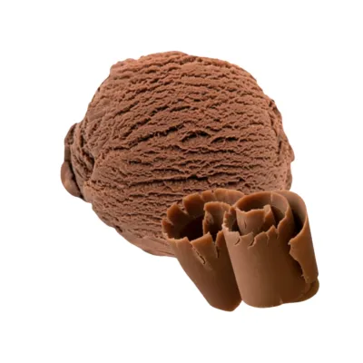 Chocolade schepijs bolletje voorkant