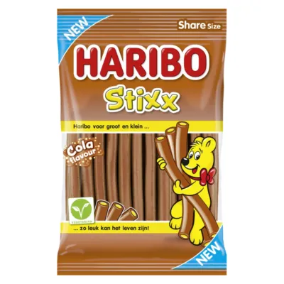 haribo Strixx Cola Stixx zakje voorkant