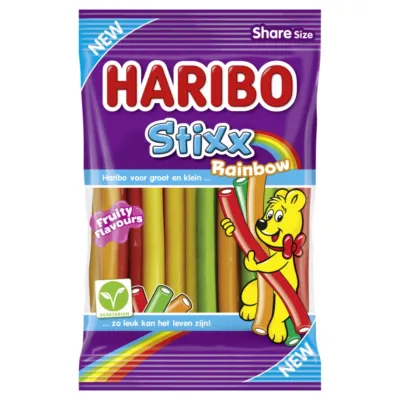 haribo Strixx Rainbow Swirl zakje voorkant