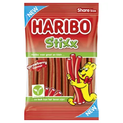 haribo Strixx Strawberry Swirl zakje voorkant