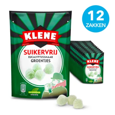 Klene Suikervrij Eucalyptus Groentjes (12x 90gr)