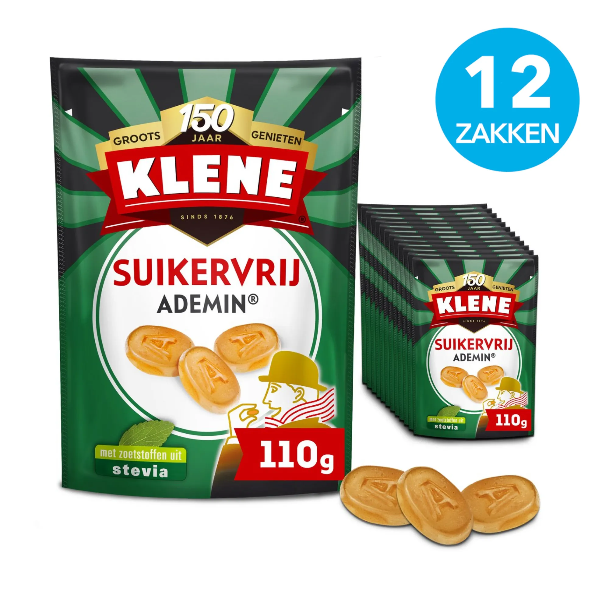Klene Suikervrij Eucalyptus Honing Ademin (12x110gr)