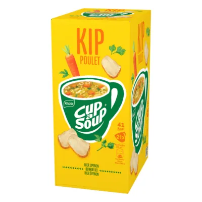 Knorr cup-a-soup doosje zijaanzicht