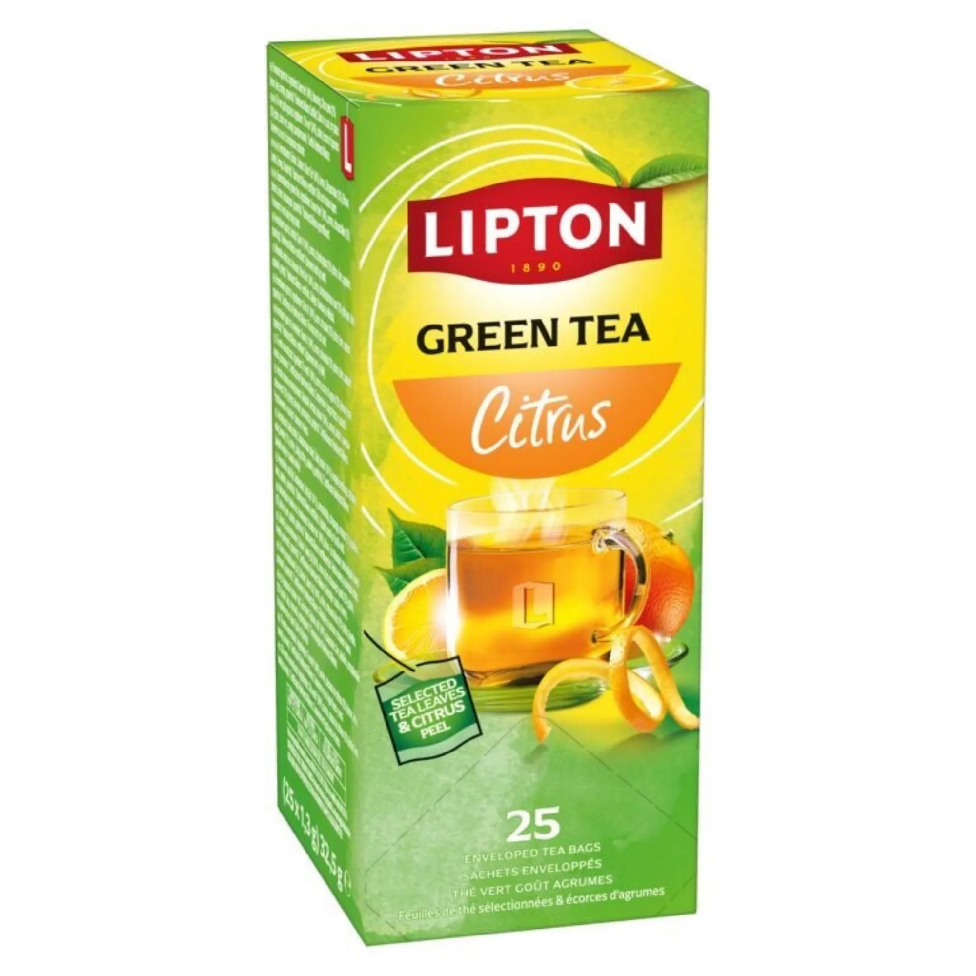 Lipton Feel Good Selection Groene Thee Citrus (6×25 stuks)