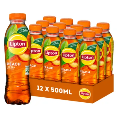 Lipton ice tea peach koolzuurvrij pet (12x 50cl)