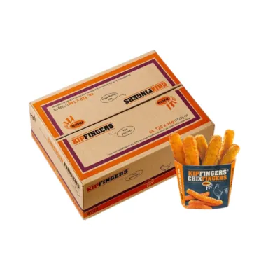Doos kipfingers bakjes bovenaanzicht