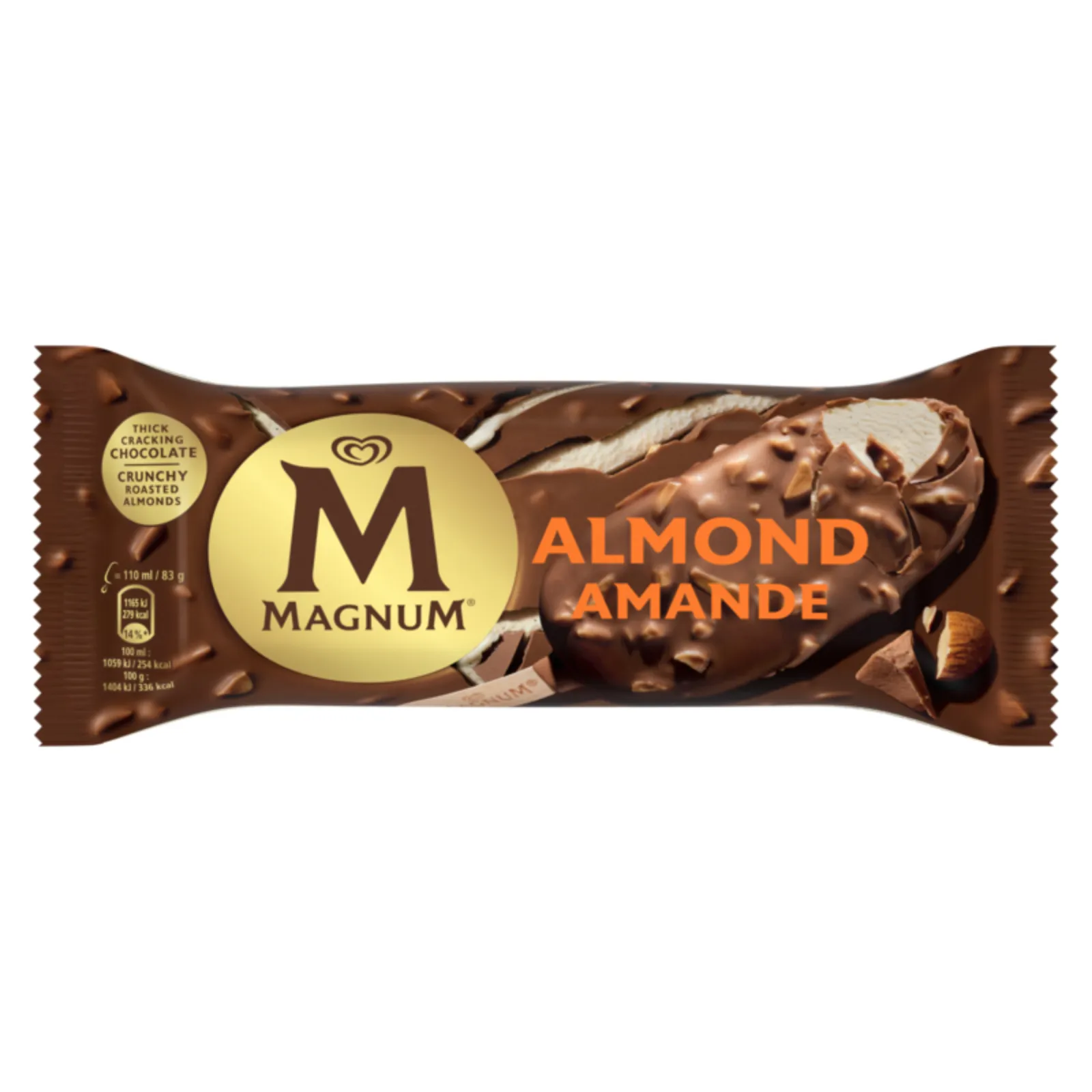 Magnum OLA ijsje almond verpakking voorkant