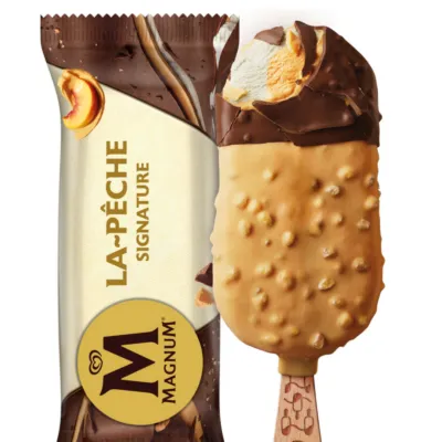 Magnum peach OLA ijsje + verpakking
