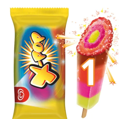 Ola x-pop ijsje regenboog voorkant
