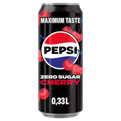 Pepsi blik zero staand voorkant cherry