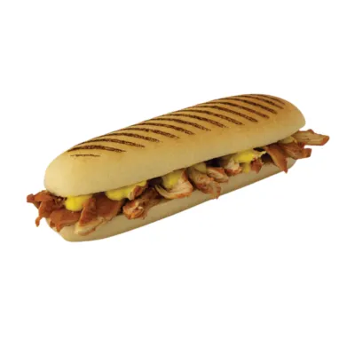 Broodje panini kip cajun liggend