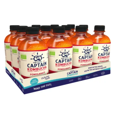The Gutsy Captain Kombucha Pomegranate Bio (12X 400ml)