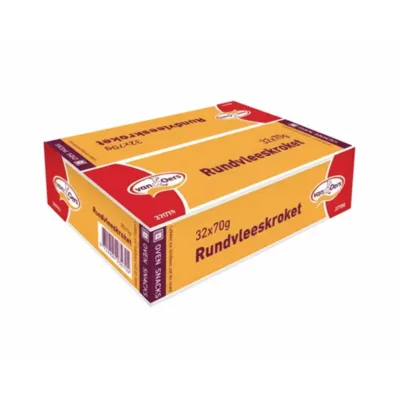 Doos rundvleeskroketten oers voorkant