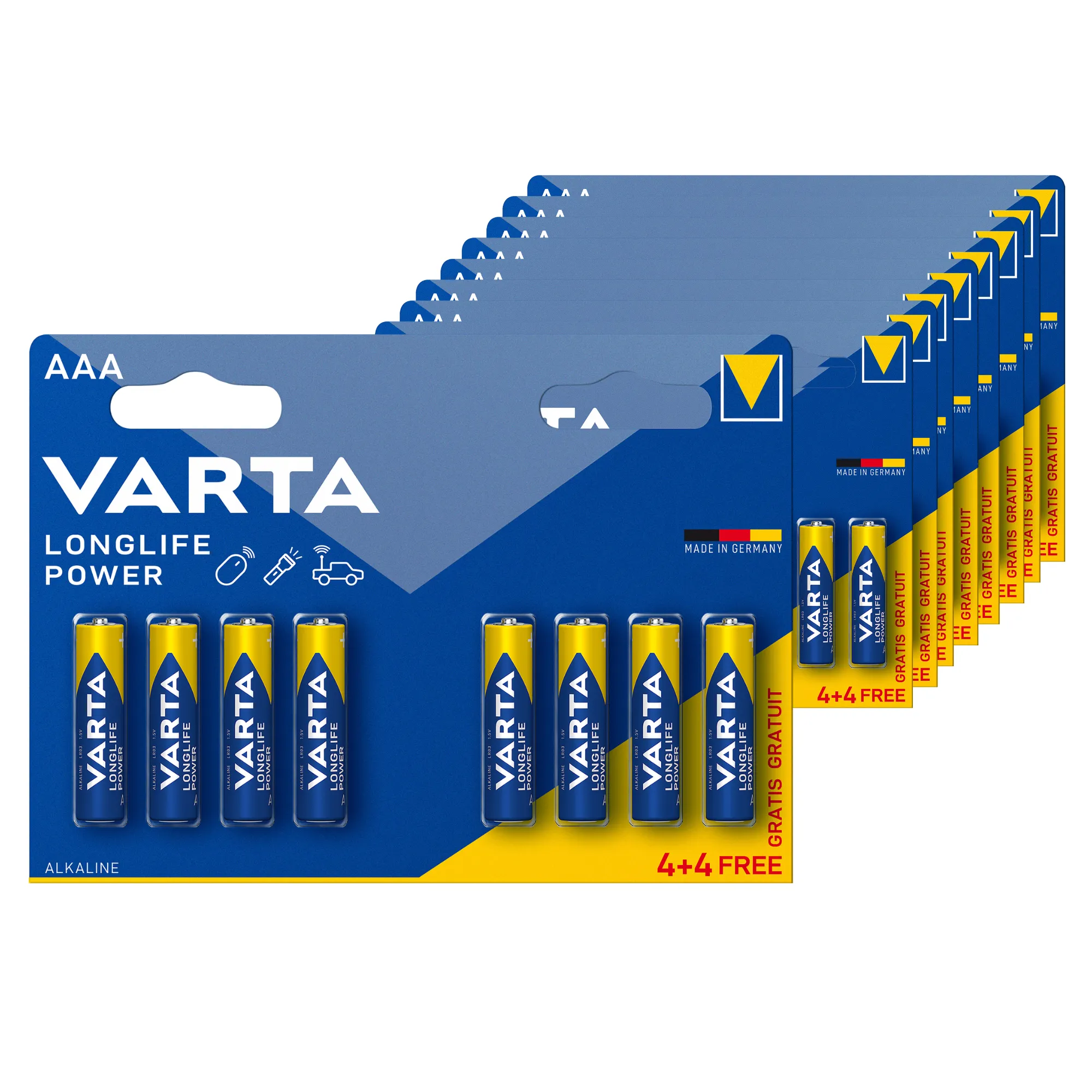 Varta AAA Longlife Power Batterij (8 x 20 stuks)