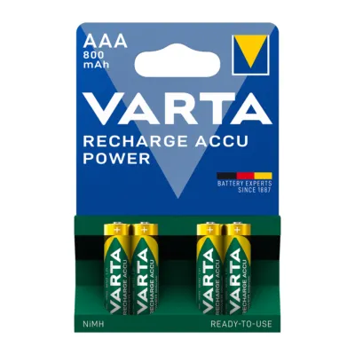 Varta Oplaadbare Batterijen HR03 800mAh AAA (4 stuks)