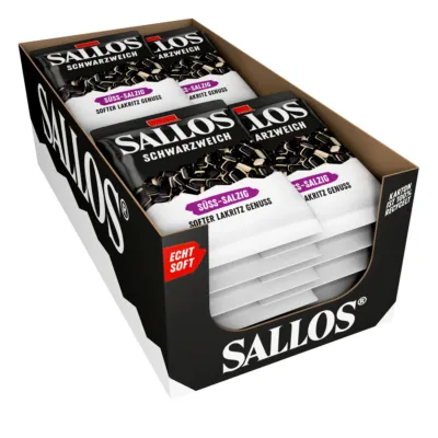 Villosa Sallos Schwarzweich Süß-Salzig omdoos