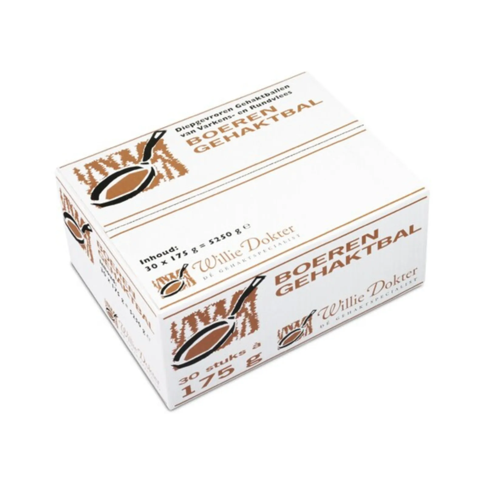 Boeren gehaktballen doos Willie Dokter bovenaanzicht