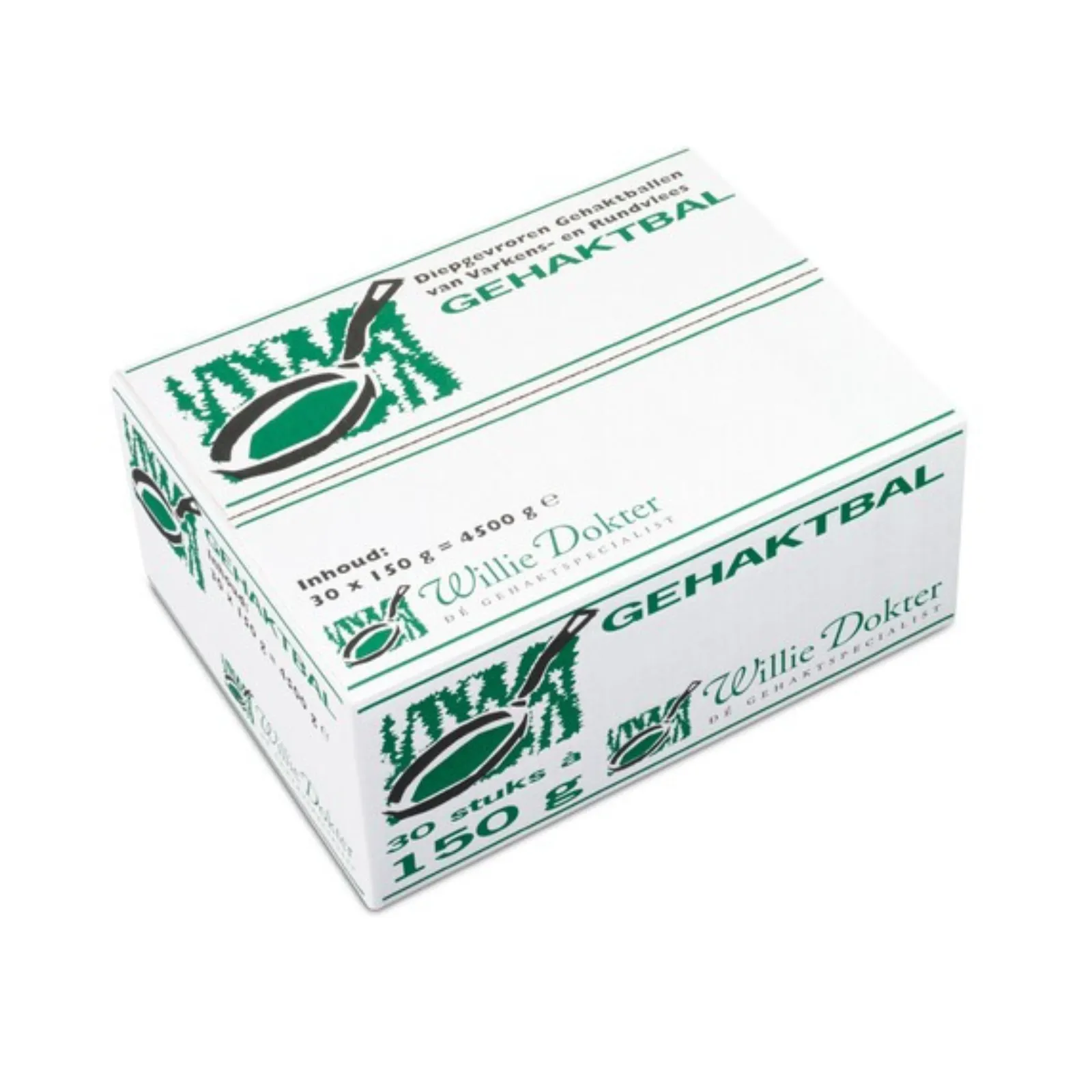 gehaktballen doos Willie Dokter bovenaanzicht