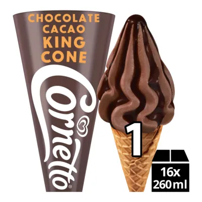 OLA Cornetto King Cone Chocolade (16x 260 ml)