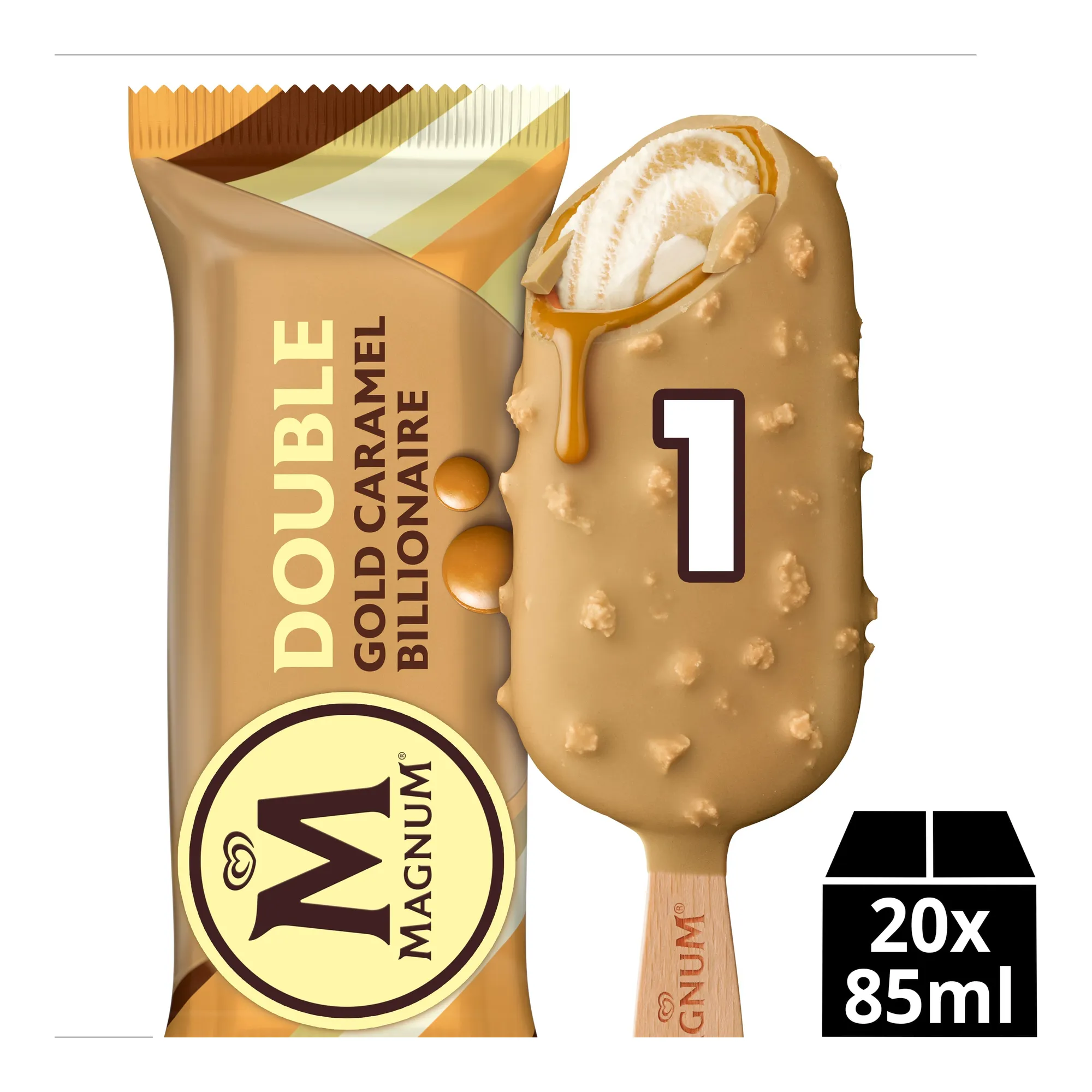 OLA Magnum Double Gold Caramel Billionaire (20x 85 ml)