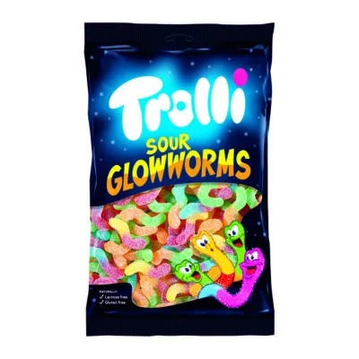 Trolli zure gloeiwormen 1 kg