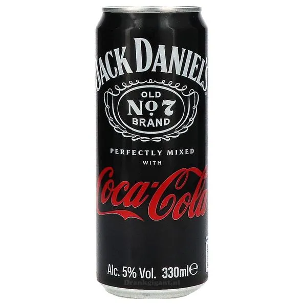 Jack daniel’s & coca cola sleek blik 33 cl
