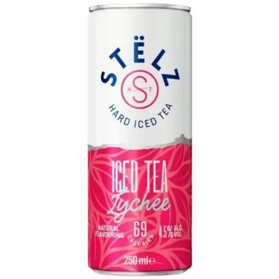 Stelz hard iced tea lychee blik 25 cl