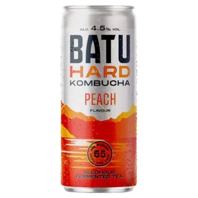 Batu hard kombucha peach blik 25 cl