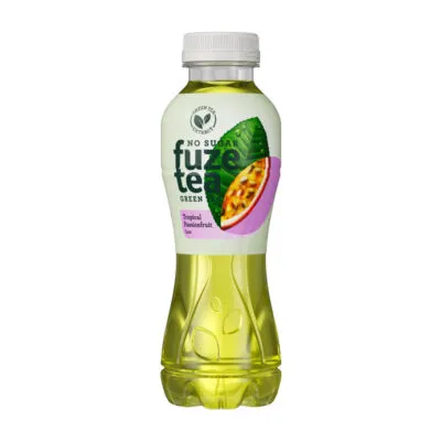 Fuze tea green tea tropical passionfruit no sugar pet 400 ml