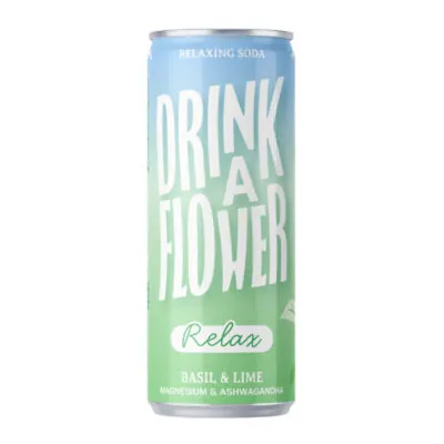 Drink a flower relax basil & lime blik 25 cl