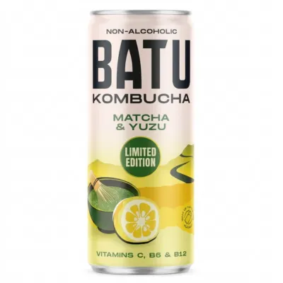 Batu kombucha yuzu & matcha blik 25 cl