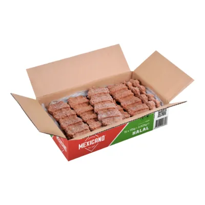 De Vries Mexicano RundKip Halal (15x 135gr) doos open