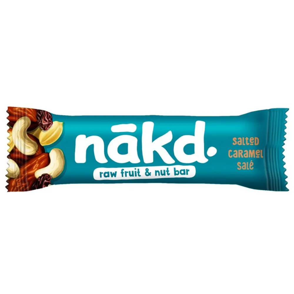 Nakd Salted Caramel candybar voorkant