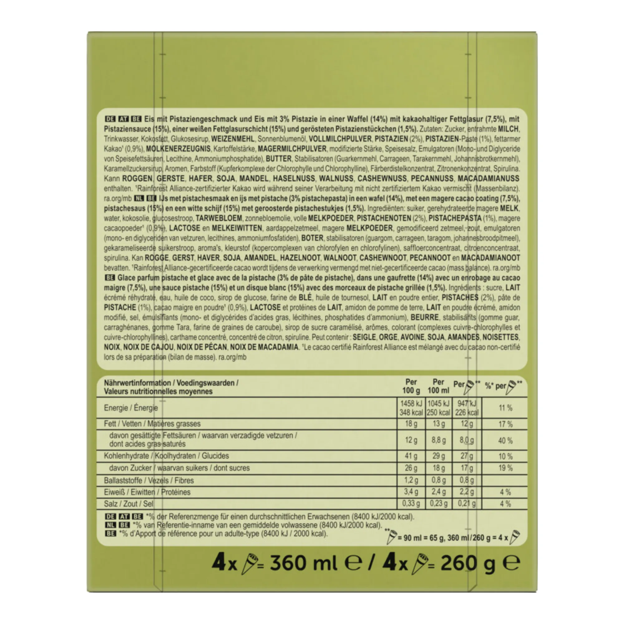 OLA Handijs Cornetto Pistache MAX (24x 115ml) - Afbeelding 4