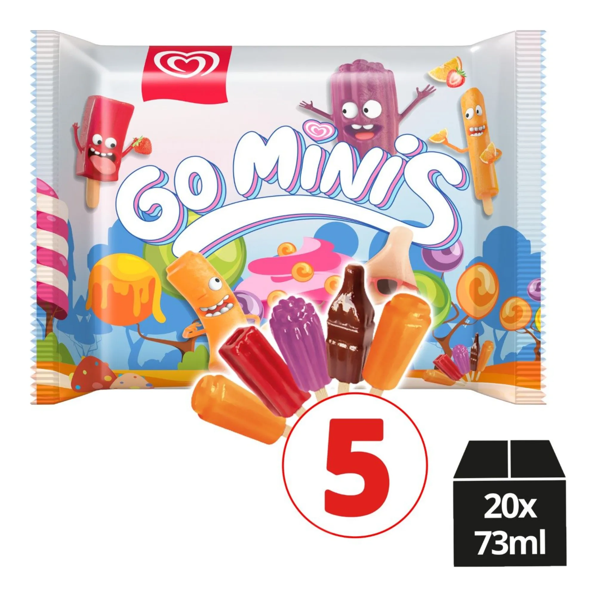 OLA Hand Ice Cream Go Mini's 5-pack (20 pieces) - Image 2