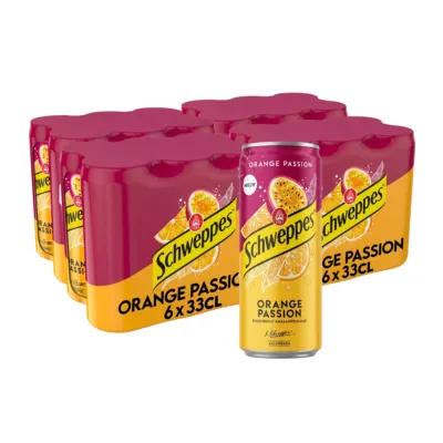 Schweppes Orange Passion blik (24x 33cl) tray