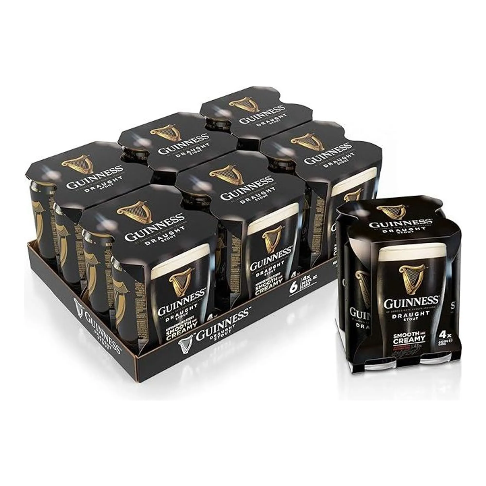 Guinness Draught Stout blik 33 cl (6 x 4-pack)